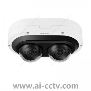 Samsung Hanwha PNM-12082RVD/KEX P Series 2x 6MP Outdoor Night Vision Multi-sensor Dome IP Security Camera